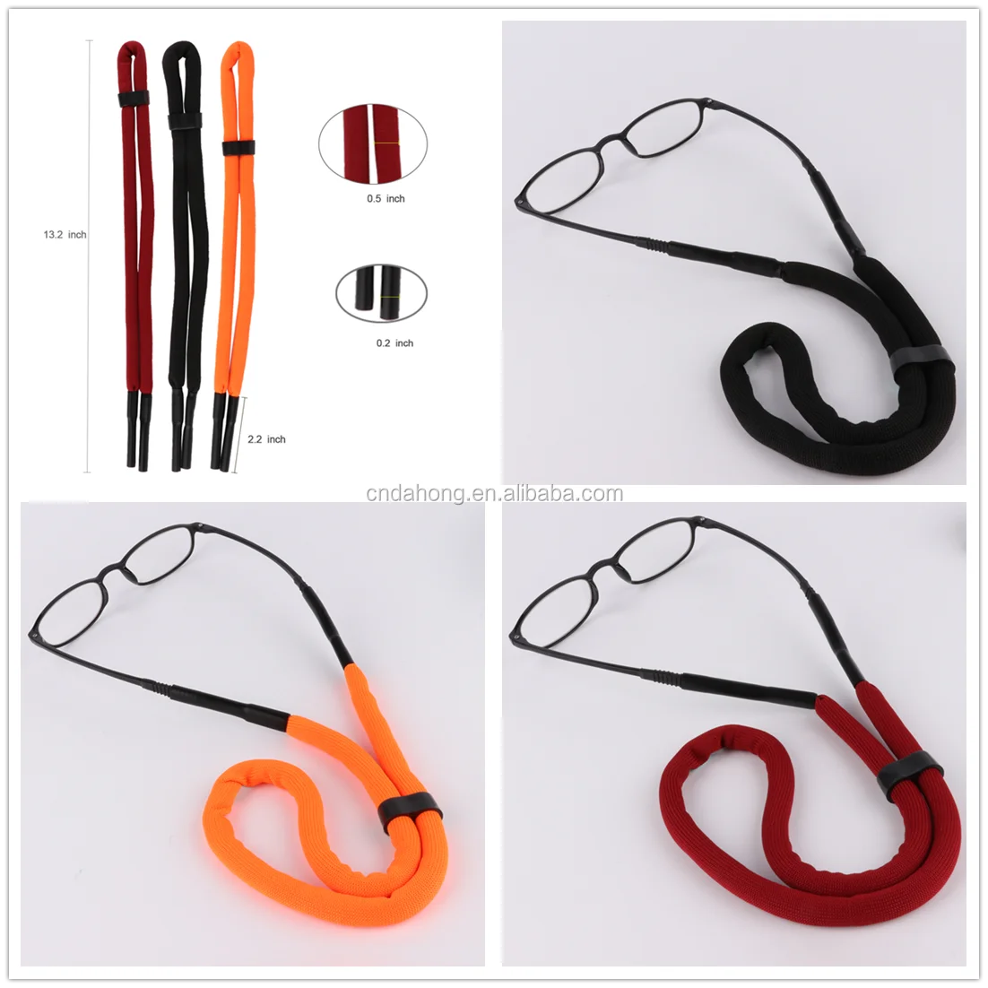 Custom Bulk Sports Floating Sunglasses Keeper Adjustable Eyewear