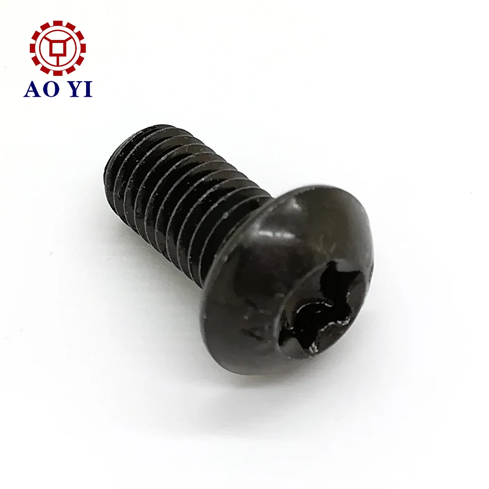 
M3.5 X 6 / Torx T10 black zinc plated full thread machine Screws 