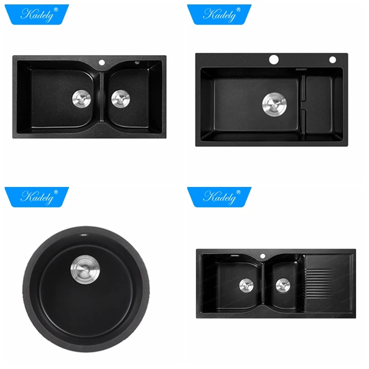 Man-made Stone Double Bowl Utility Sink Undermount Kitchen Sink