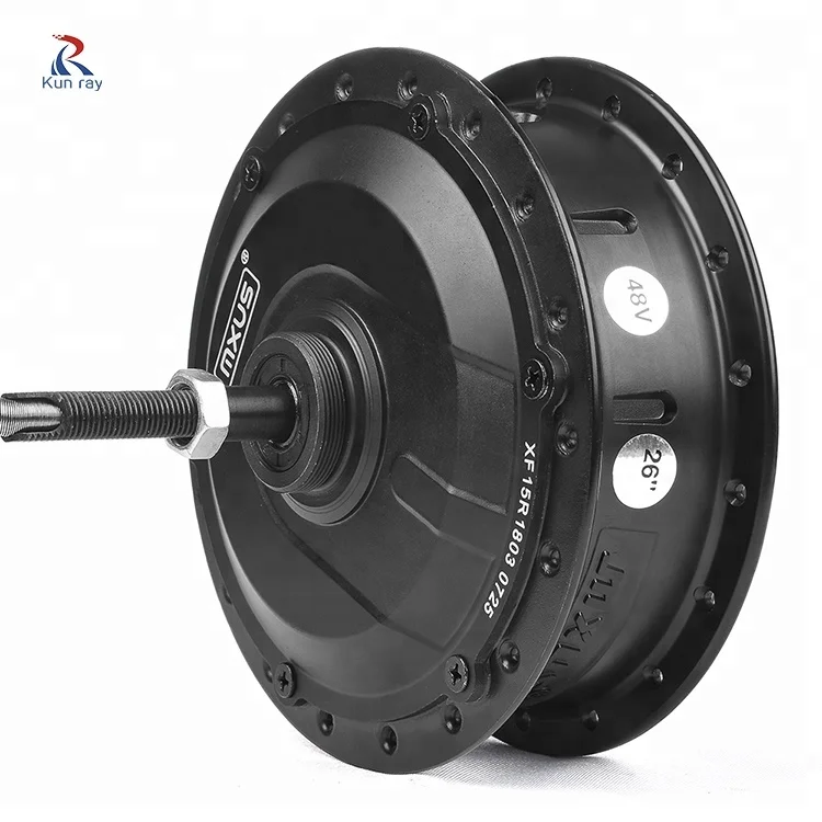 

MXUS Bike Conversion Kit Electric Bicycle Front/Rear Hub Motor Wheel, Silver/black