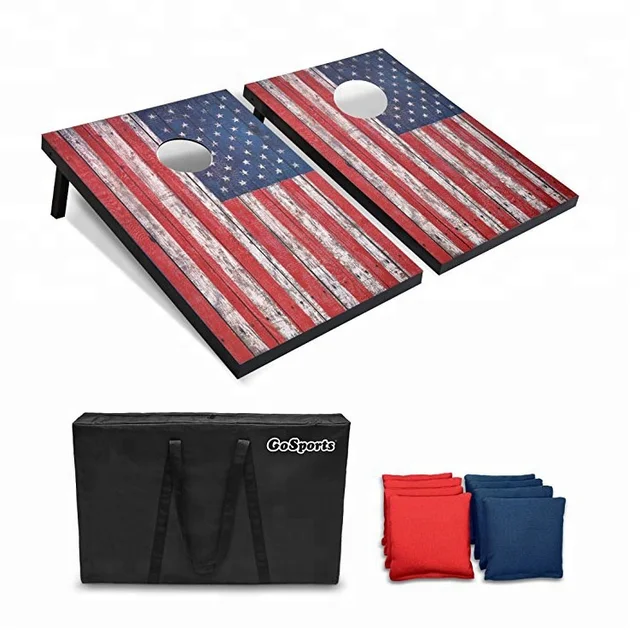 superior aluminum frame corn hole bean bag toss game set