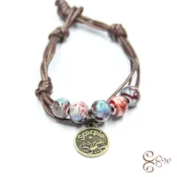 

Promotional Gift Ceramic Alloy Knitting 12 Constellations Jewelry Chinese Zodiac Bracelet