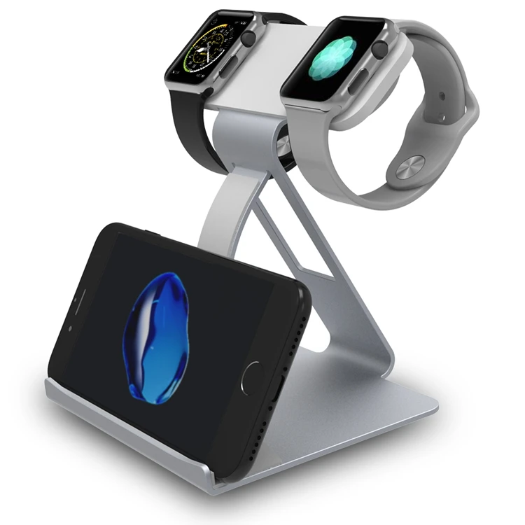 

3 in 1 Brilliant Quality Mobile Holder For Phone Magnetic Charging Stand for Apple Watch Iphone, Grey;rose gold;silver
