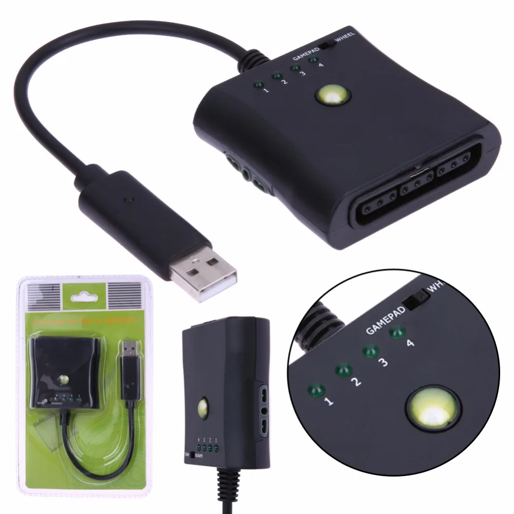 

For PS2 to (for)Xbox 360 Controller Adapter Converter for Microsoft Xbox 360 High Quality