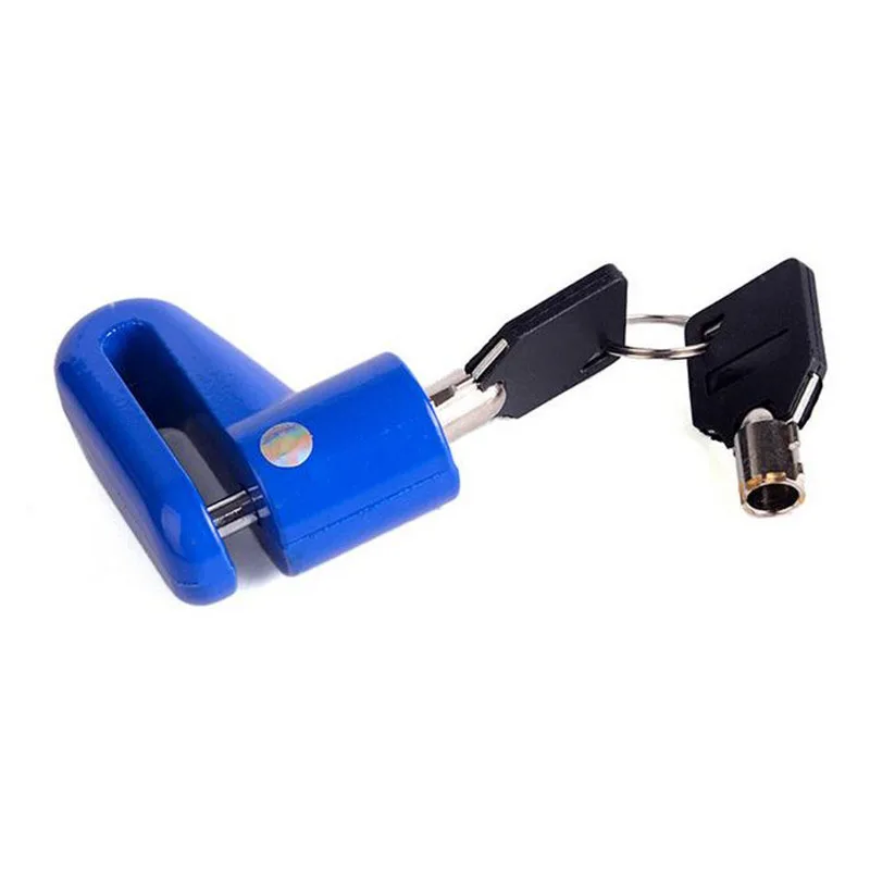 

Safety Anti Theft Disk Disc Brake Bicycle Lock For Scooter Cycling Motorcycle Disc Lock, Black/blue/red