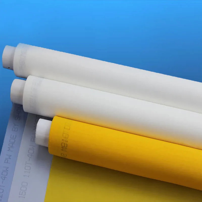 
white yellow 80 100 110 120 135 150 160 180 195 200 250 300 mesh nylon polyester silk screen printing mesh for screen printing 