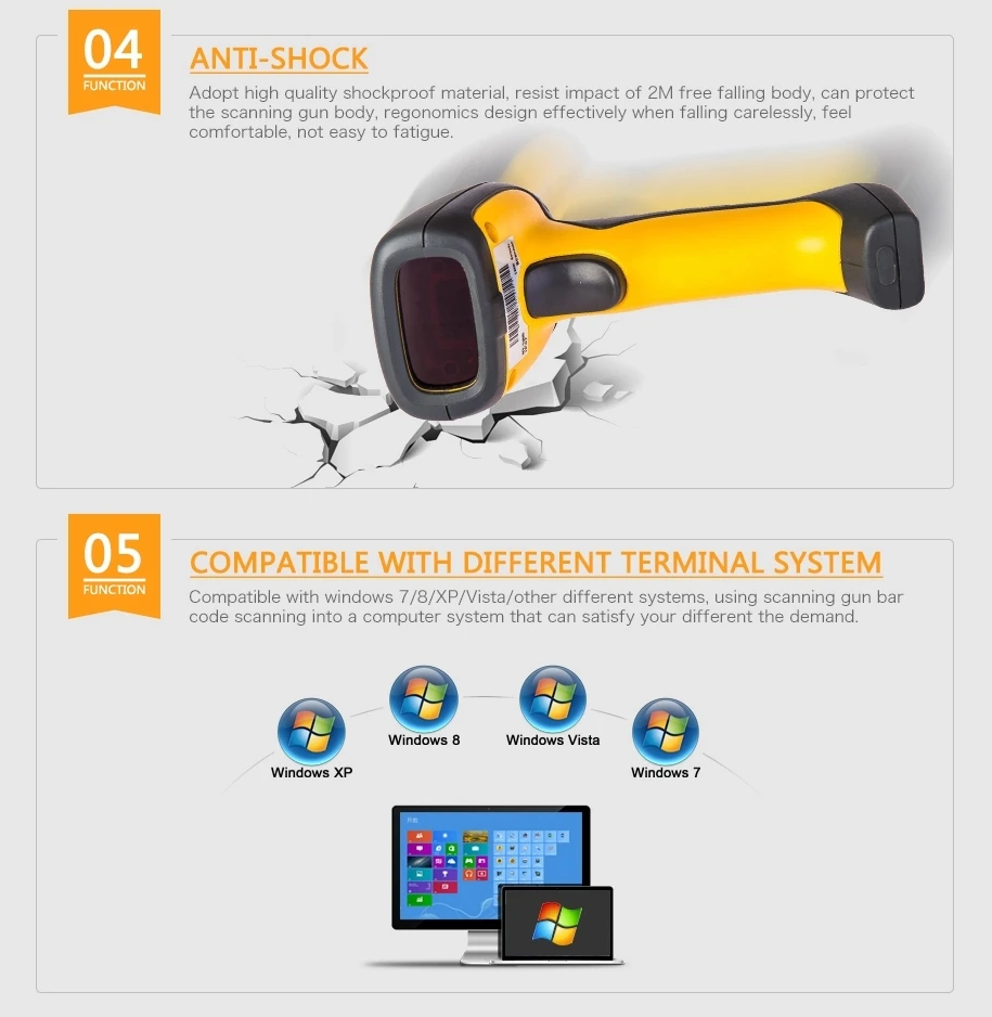 2018 Barcode Reader Price/ 2d Barcode Scanner/ Factory Price Barcode