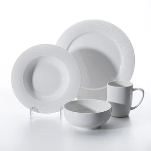 Manufacturer Wholesale  Stock Restaurant White Dinner Set, Factory Hotel Porcelain Ceramic luxury dinnerware~