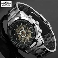 

Winner Classic Man Hollow Engraving Automatic Mechanical Skeleton Stainless Watch