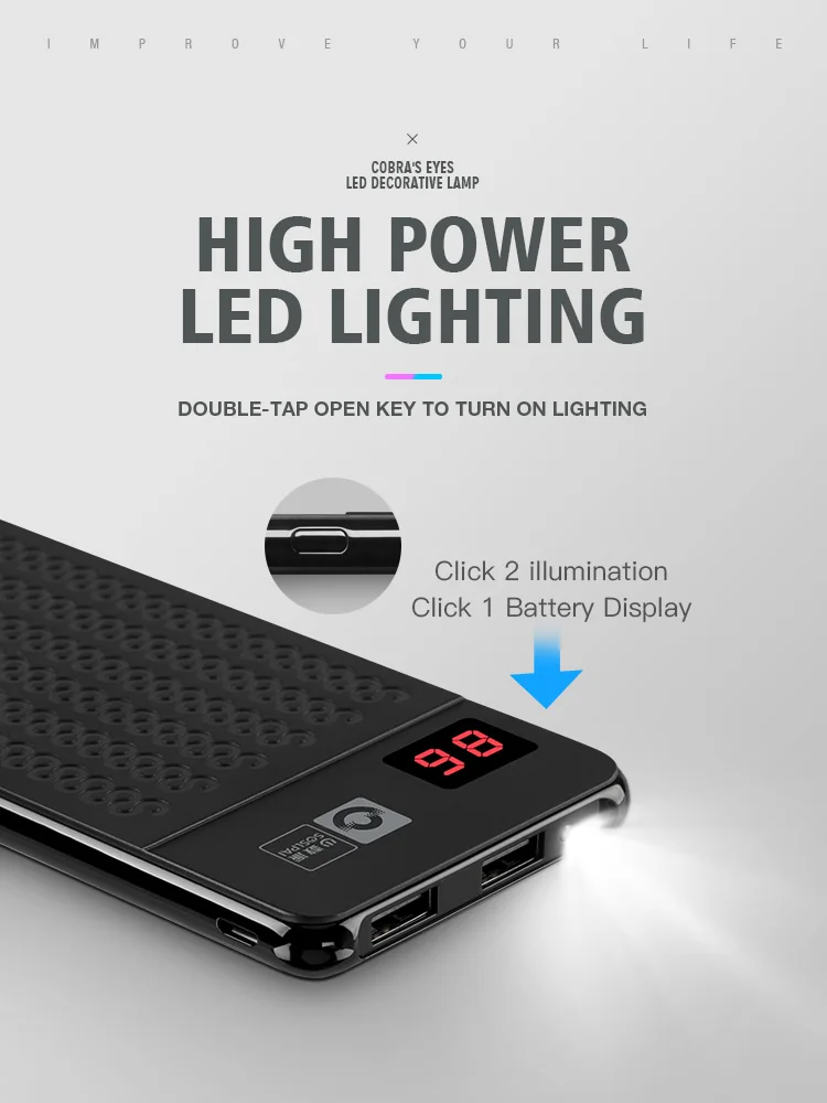 High feedback for iphone power banks 10000mah non-slip slim universal mobile power banks - ANKUX.COM