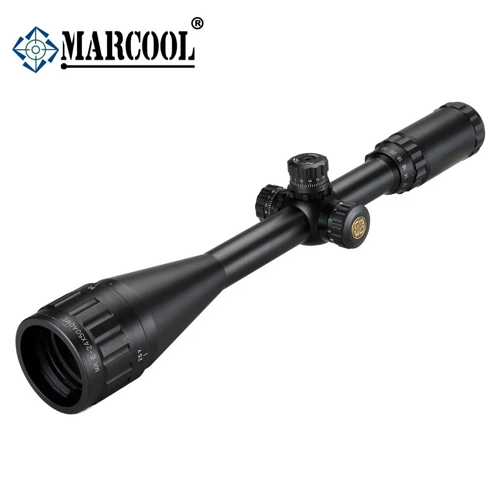 

long range rifle scope MARCOOL 6-24x50 riflescope hunting scope red & green & blue illumination hunting scopes, Black