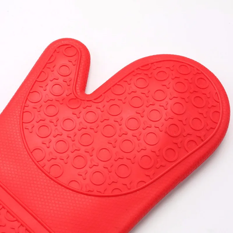 Wholesale Silicone Oven Mitts Extra Long Quilted Cotton Lining Heat