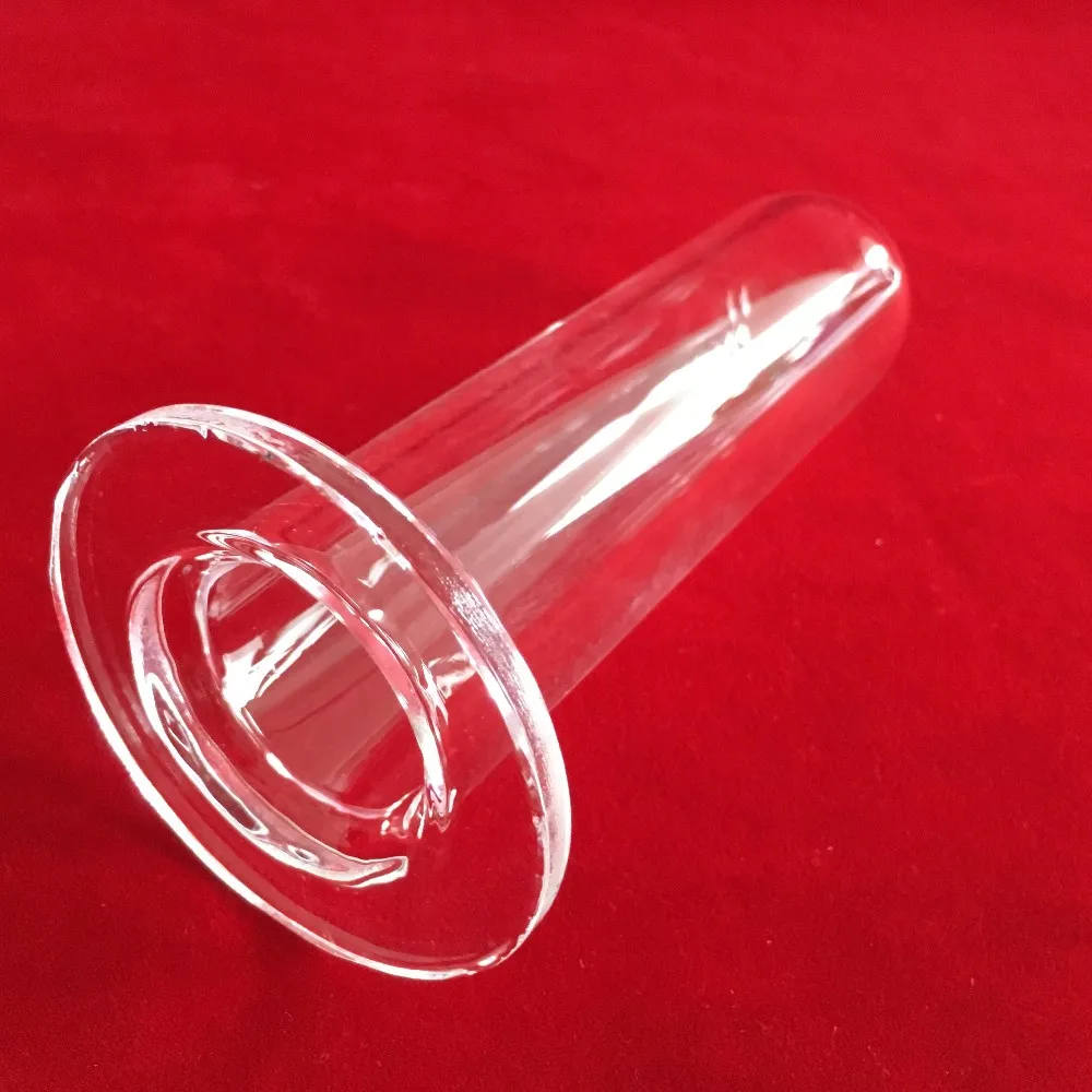 Clear Fused Quartz Glass Sleeve One End With Flange Buy Clear Quartz