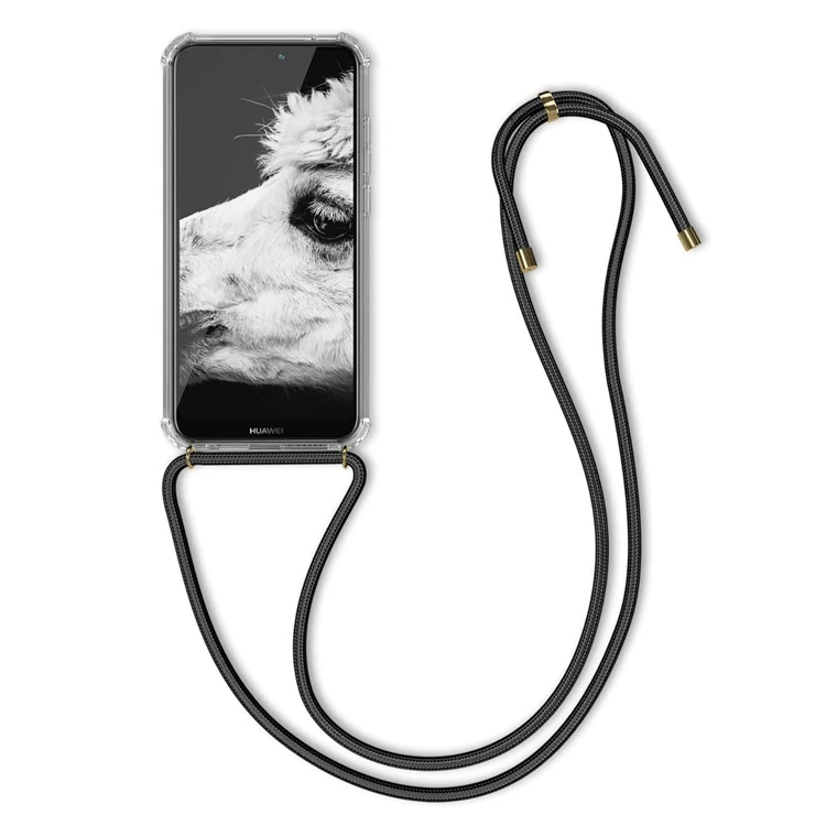 

Light Weight Transparent Neck Strap Phone Case For Huawei P20 Lite, Clear