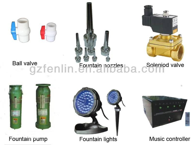 Water Feature Music Water Fountain Jumping Garden Outdoor Use Fountain