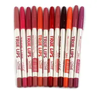 

12pcs/pack Menow wood lip liner pencil 12 colors sexy red brown nude makeup lipstick tattoo pen waterproof long lasting lipliner