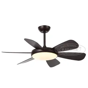 42 52 Black Flush Mount Ceiling Fan With Light 32 Cm To Ceiling