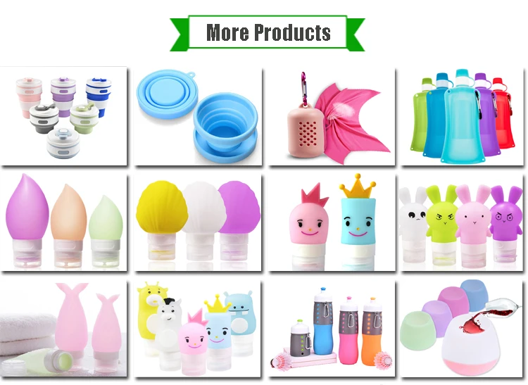 BPA Free Foldable Silicone Water Bottle Collapsible