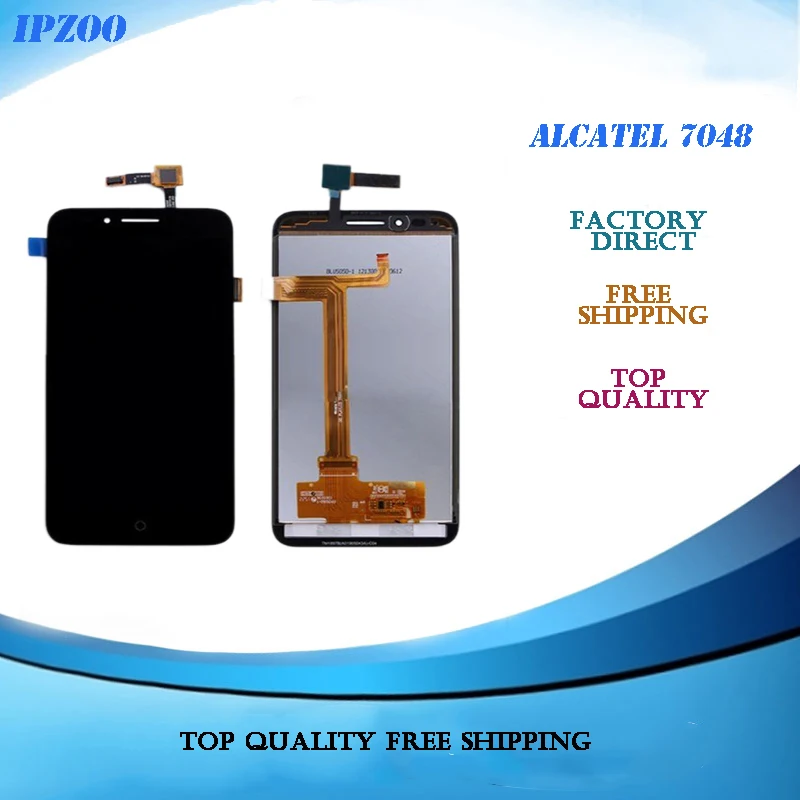 

New LCD For Alcatel One Touch Go Play OT7048 7048X LCD Display+Touch Screen Glass Digitizer Assembly Replacement Free Shipping