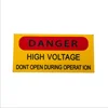 Custom Warning Labels danger sign ,high voltage notice metal sign