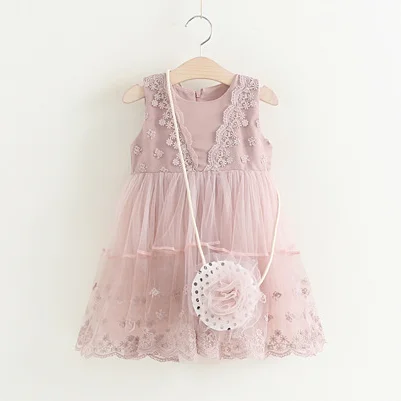 

Kids 2019 Summer Wholesale Children's Casual Mesh Sleeveless Princess Tutu Dress For 3-7Y Girls