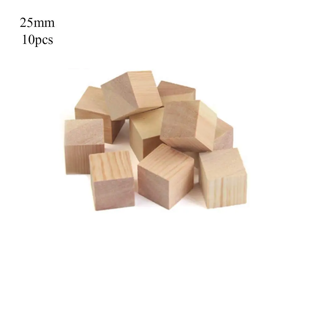 Buy Juvale Small Wooden Craft Cubes Unfinished Natural Wood / Mini