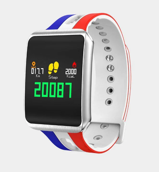 

2018 New design Innovative TF1 World Cup Flag Smart Watch ip68 waterproof heart rate blood pressure gps fitness tracker