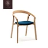 High quality solid wood frame with fabrics seat chairs with arm for Japanese Restaurant
