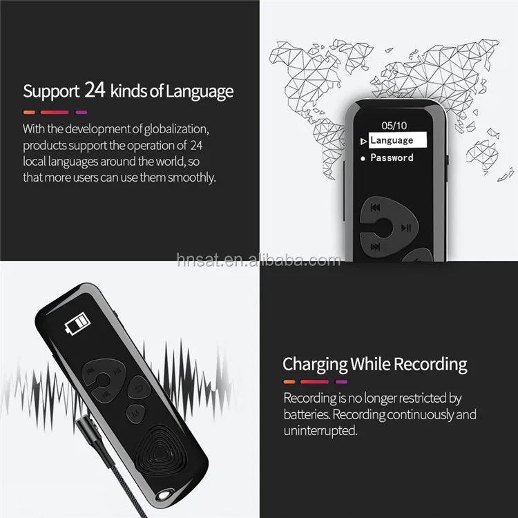 product-Digital recording pen voice recorder 16GB Sound HD Recording Player With OLED Display DVR-62-1