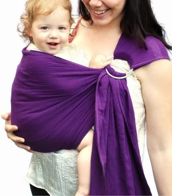 

Baby wrap ring sling with extra-soft bamboo and linen/ 100% cotton/100% linen fabric
