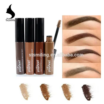 Popfeel 2017 Guangzhou Cosmetic 4 Colors Waterproof Easy Wear Eye Brow Drawing Brush Shadow Liner Eyebrow Gel Paint Buy Eyebrow Gel