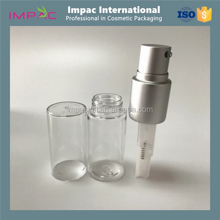 Fancy 30ml Plastic Powder Dispenser Bottle And Cap With Silver Pump