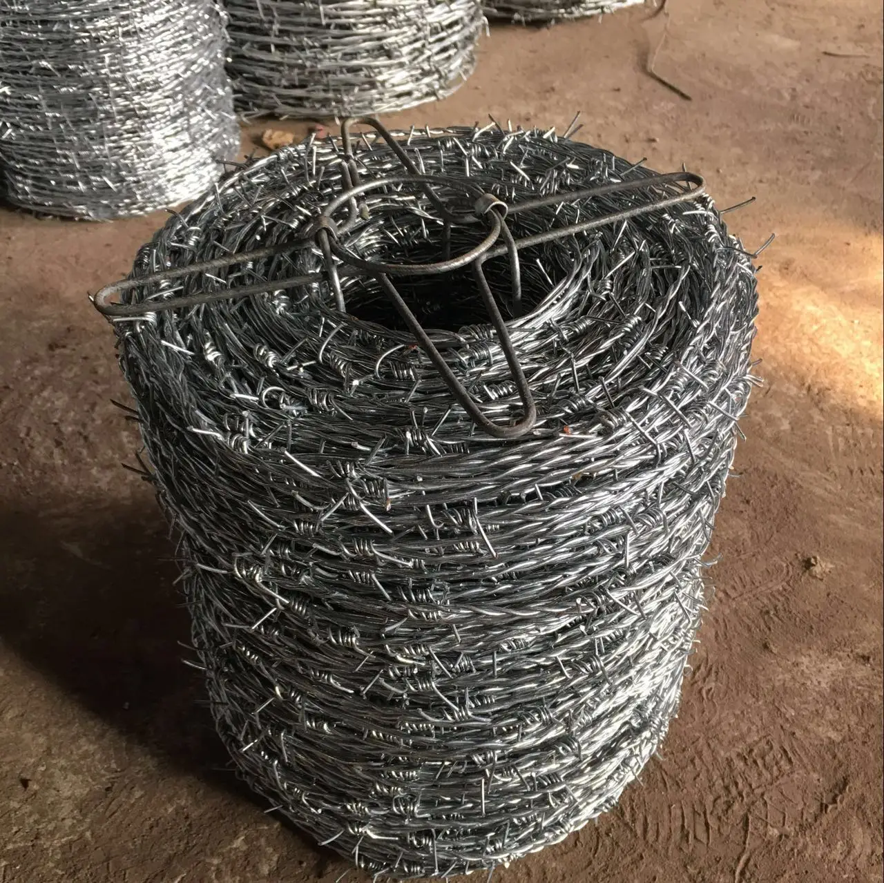 galvanized barbed wire