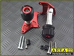 Area 22 2014/2015 Honda MSX125 Grom CNC Engine Crash Protectors (Red)
