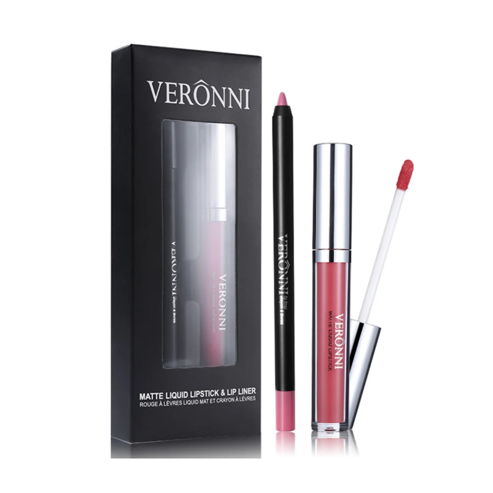 

VERONNI 13 Color Make Up Set Lip Liner Lipstick Pencil Smooth Lip Tint Waterproof Lipliner Labiales Matte Lipgloss Maquillaje