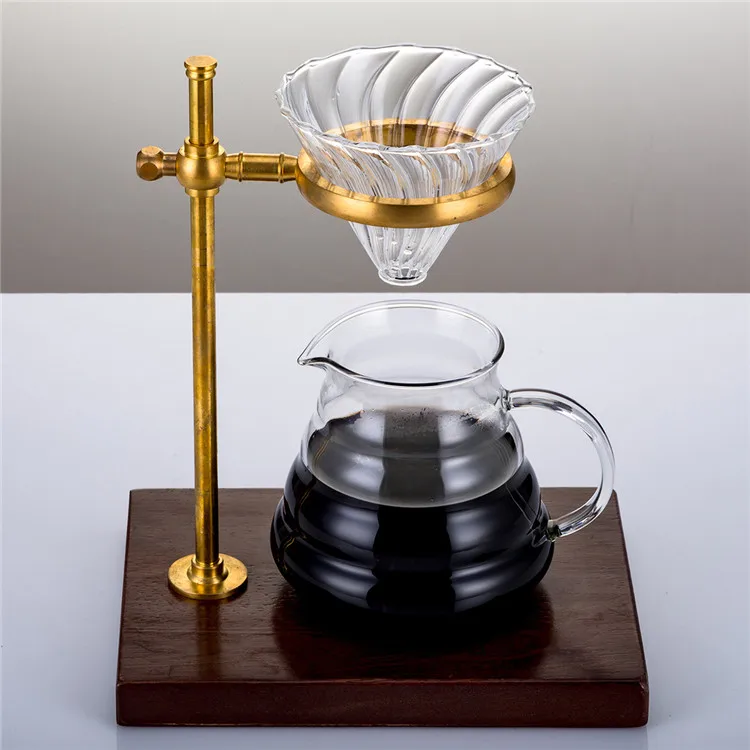 Solid Wood And Brass Made Coffee Drip Rack Buy Coffee Filter Holder