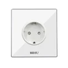 S9 white acrylic 2pin eu socket led switch click