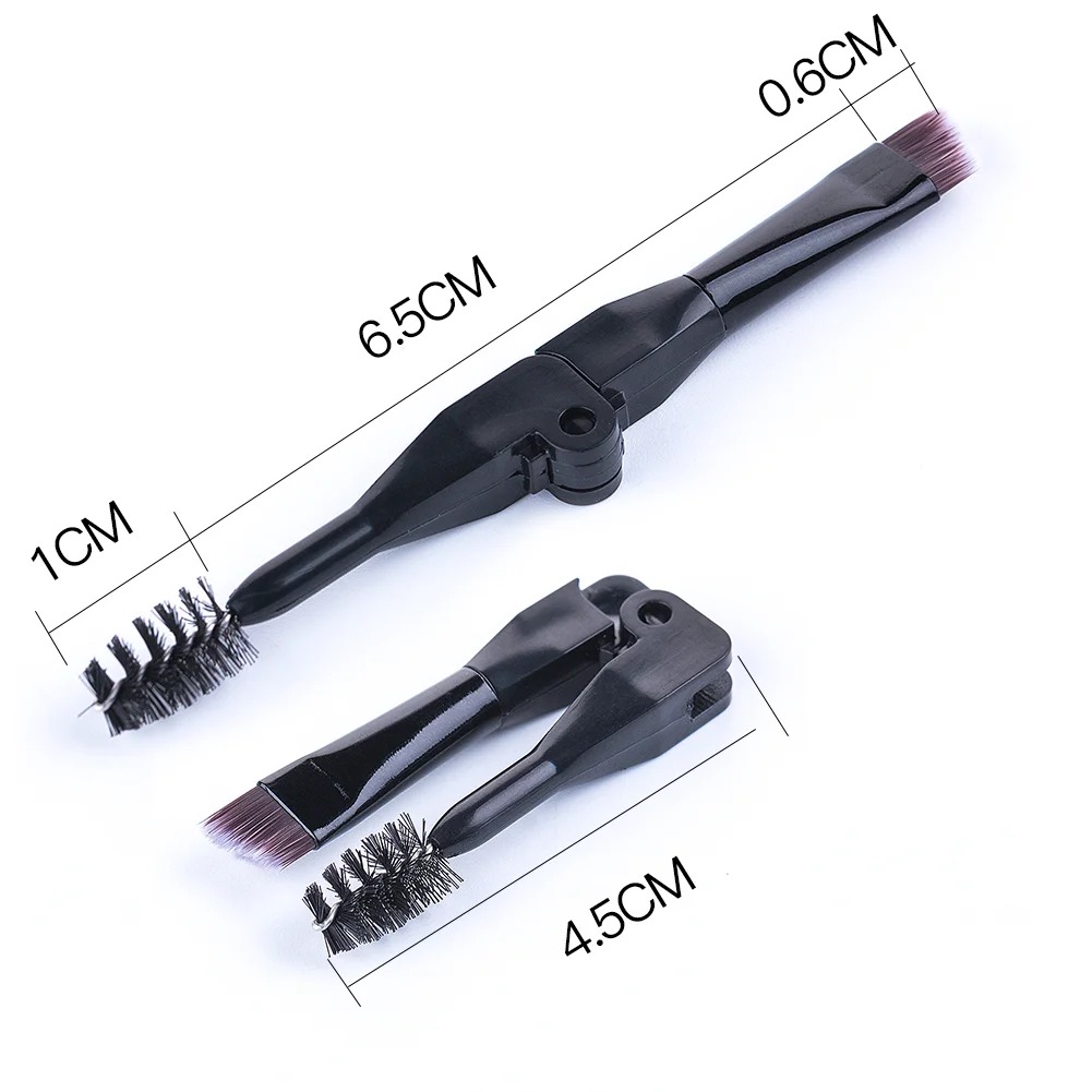 

new model fold double eyebrow brush Single branch comb in makeup brushes, Black