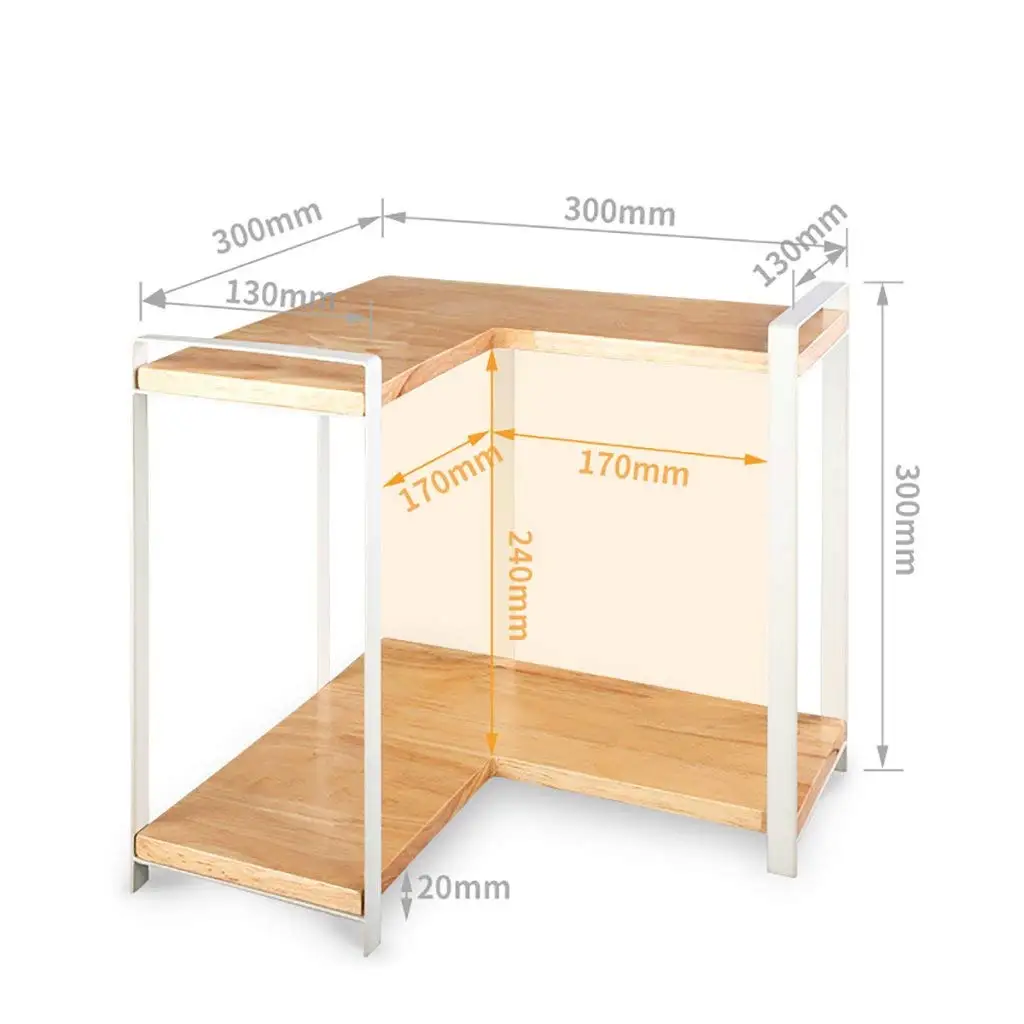 LXsnail Solid Wood Spice Rack Kitchen Racks Multi-layer Table-free Nail Shelf Shelves Supplies Storage Rack Landing