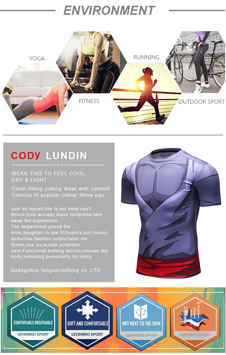 New Series Dragon Ball Z Workout T Shirt Men Casual Anime Sublimation Sportswear