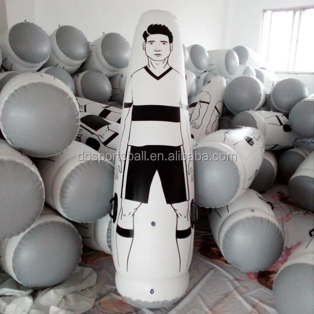 

portable foldable durable strength inflatable air body dummy plastic inflatable soccer keeper training mannequin, White