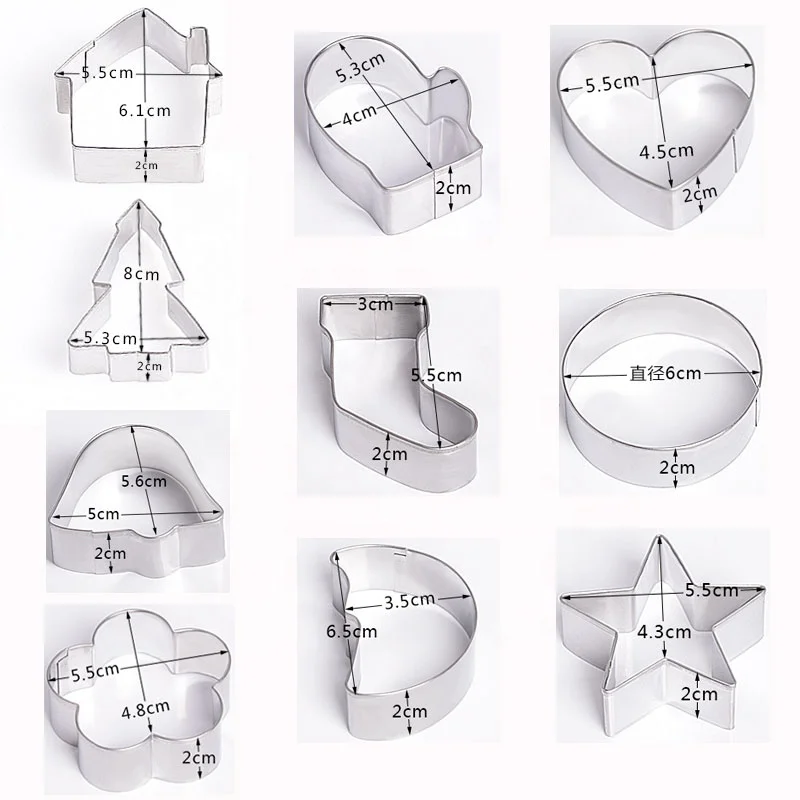 
Metal Biscuit Cutters Christmas Cookie Mold Cookie Cutter Set 