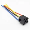 Car copper bold 5 plug 5-pin 12cm Line length 6.3MM terminal relay base socket plug Bakelite relay base seat