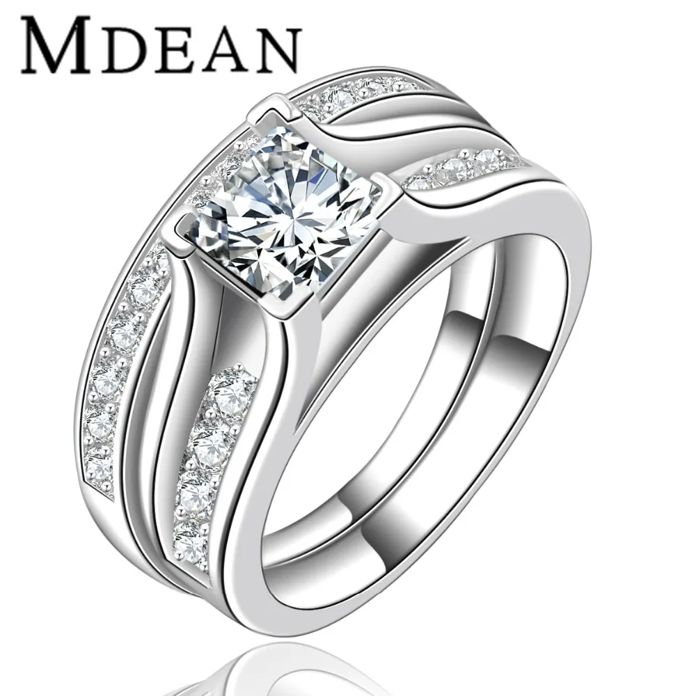 Mdean Wedding Ring Bridal Sets For Women Luxury Rings Vintage Bague Mdean Wedding Ring Bridal Sets For Women Luxury Rings Vintage Bague Engagement Bijoux Lady Accessories