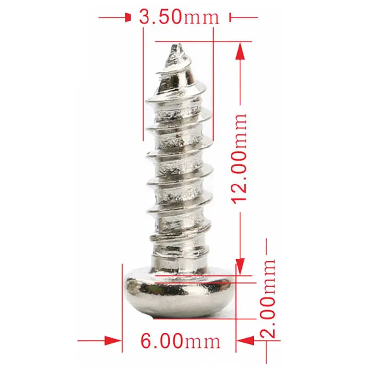 
Fastener M1 M2 M3 M4 M5 Stainless Steel Phillips Pan Head Self Tapping Screw For Metal 