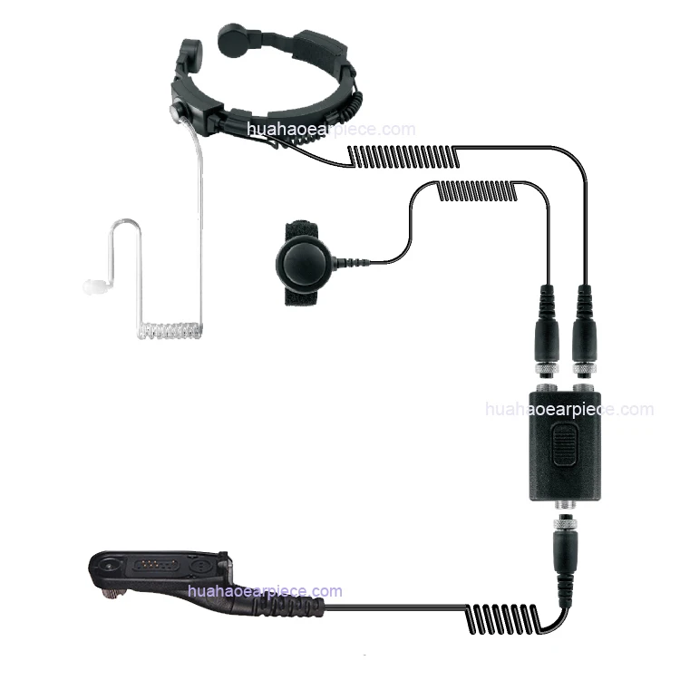 

professional two way radio earpiece heavy duty military tactical throat Mic headset for Motorola radio DGP8550 DGP4150 DGP6150