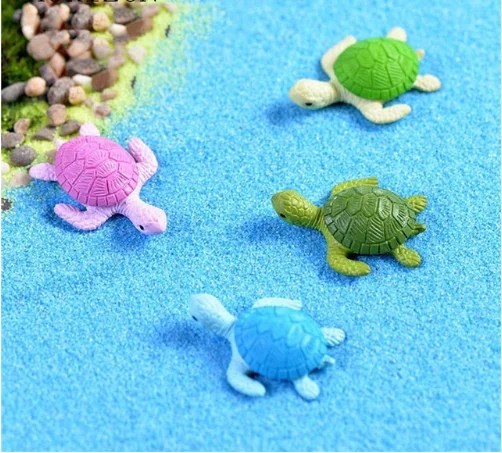 

High Quality Mini Turtle Tortoise Miniature Fairy Garden Decoration DIY Doll House Terrarium Micro Landscape Decoration, As the picture