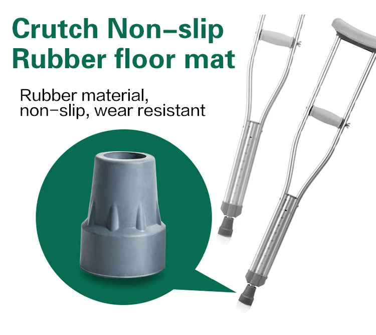 22mm Diameter Custom Made Underarm Crutches Rubber Foot Covers Pad