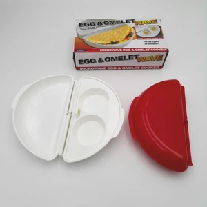 Image of BPA FREE Non-Stick 4 Egg Capacity Plastic microwave omelette maker Egg Cooker Mold Poach Kitchen Tool