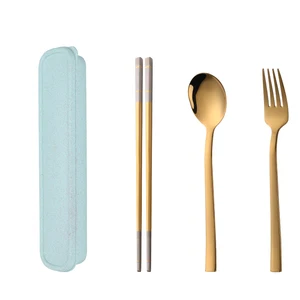 Image of Hot Sale Portable Stainless Steel Kids Cutlery Set with Box for Travel